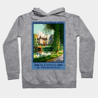 Vintage Travel Poster France Le Chateau De Tourlaville Hoodie